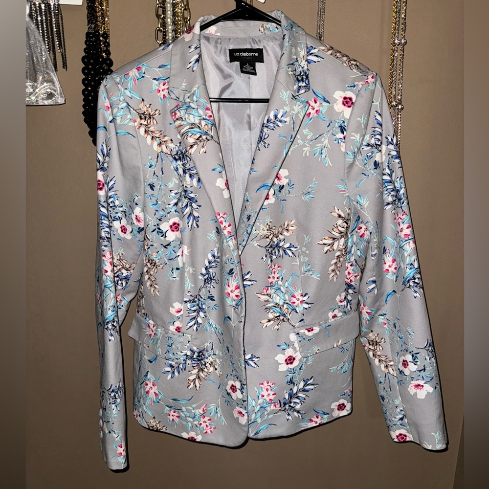 NWOT Liz Claiborne Floral Blazer
